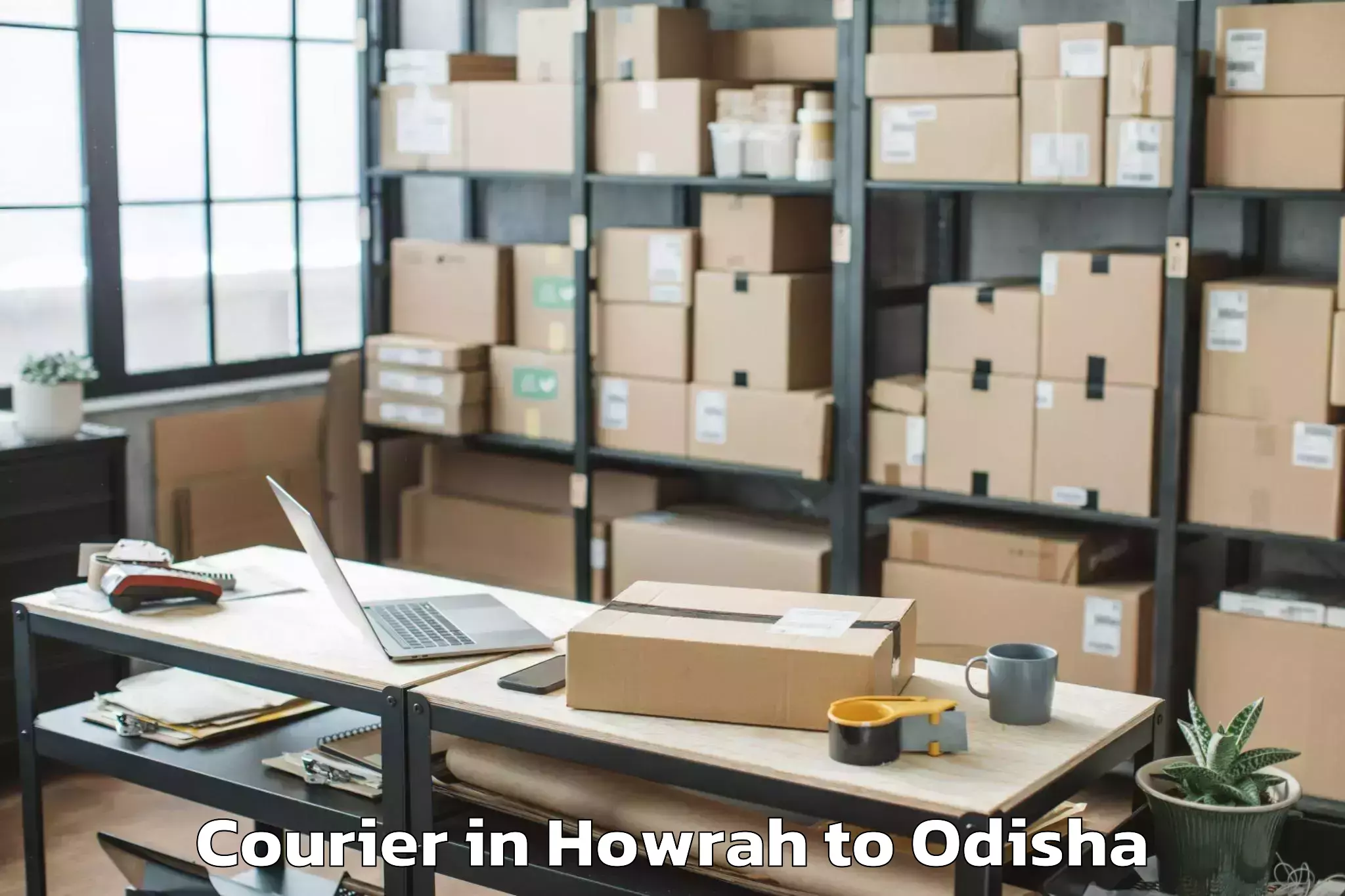 Reliable Howrah to Athagad Courier